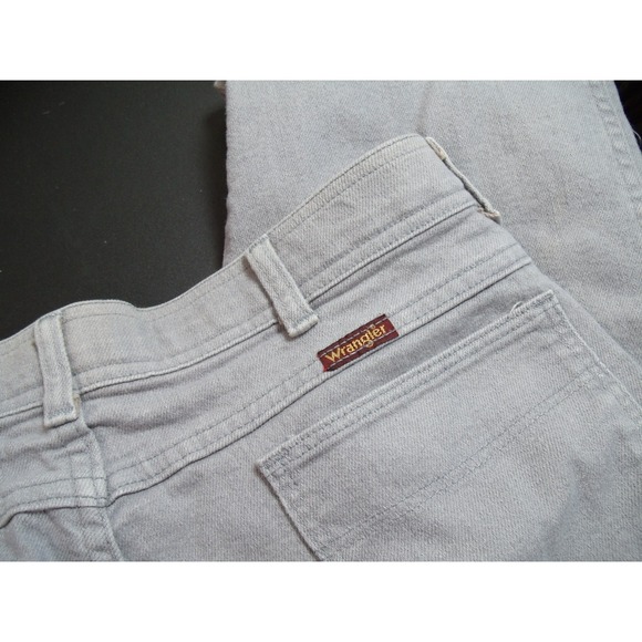VINTAGE Wrangler Jeans Mens 36x29  Regular Straight Gray Made USA 80s - Picture 6 of 10